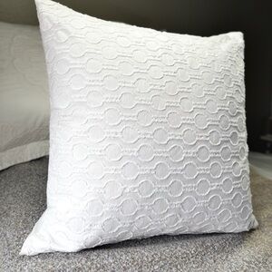 West Elm White Circle Pattern Pillow Cover